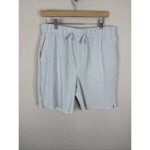 YoungLA Men’s Light Blue Ribbed Athletic Shorts Drawstring Size L